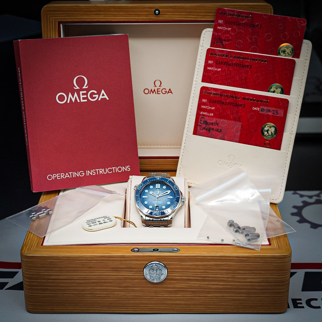 Omega 75th Anniversary Summer Blue Seamaster Diver 300M | Ref. 210.30.42.20.03.003 | Blue Dial | 42mm | 2023 (Full Set)