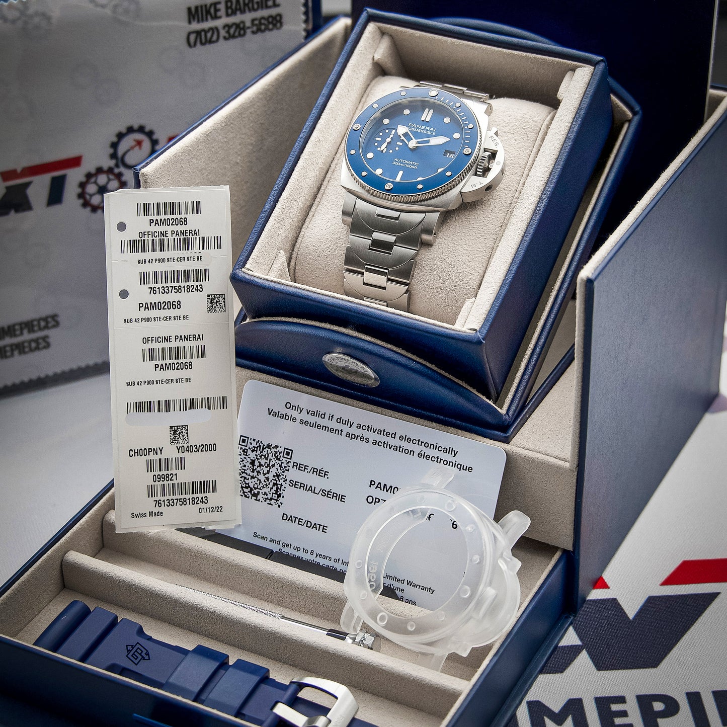 Panerai Submersible “Blu Notte” | Ref. PAM02068 | Blue Dial | 42mm (Full Set)