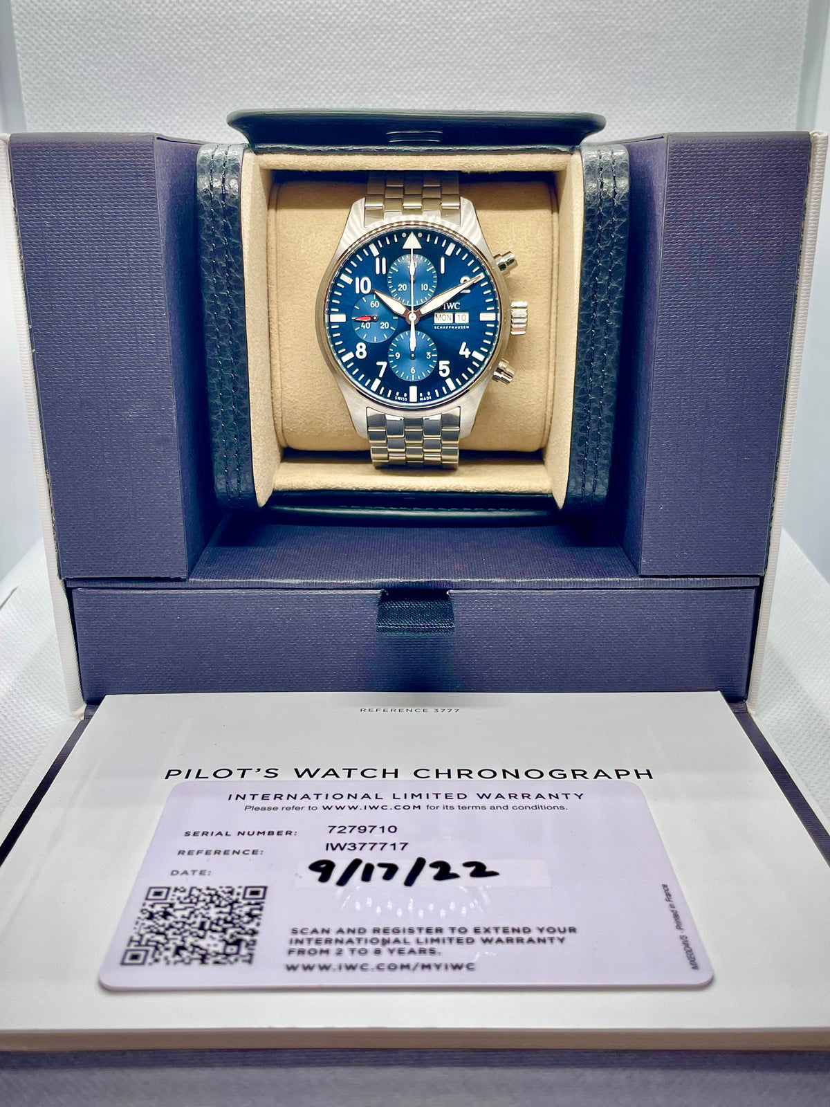 IWC Pilot’s Chronograph “Le Petit Prince” | Ref. IW377717 | Blue Dial | Full Set