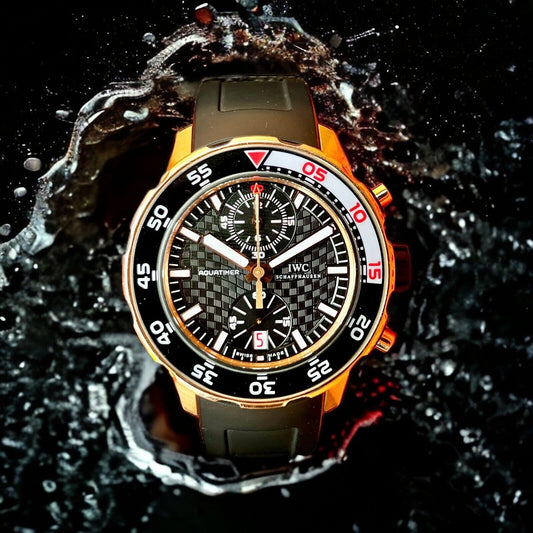 IWC Aquatimer Rose Gold Chronograph Automatic on Rubber Strap 44mm